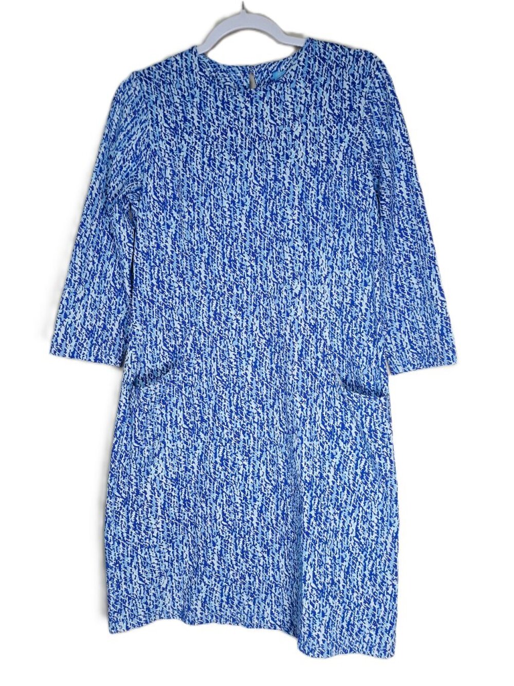 J. McLaughlin Blue Catalina Cloth Sheath Dress Medium